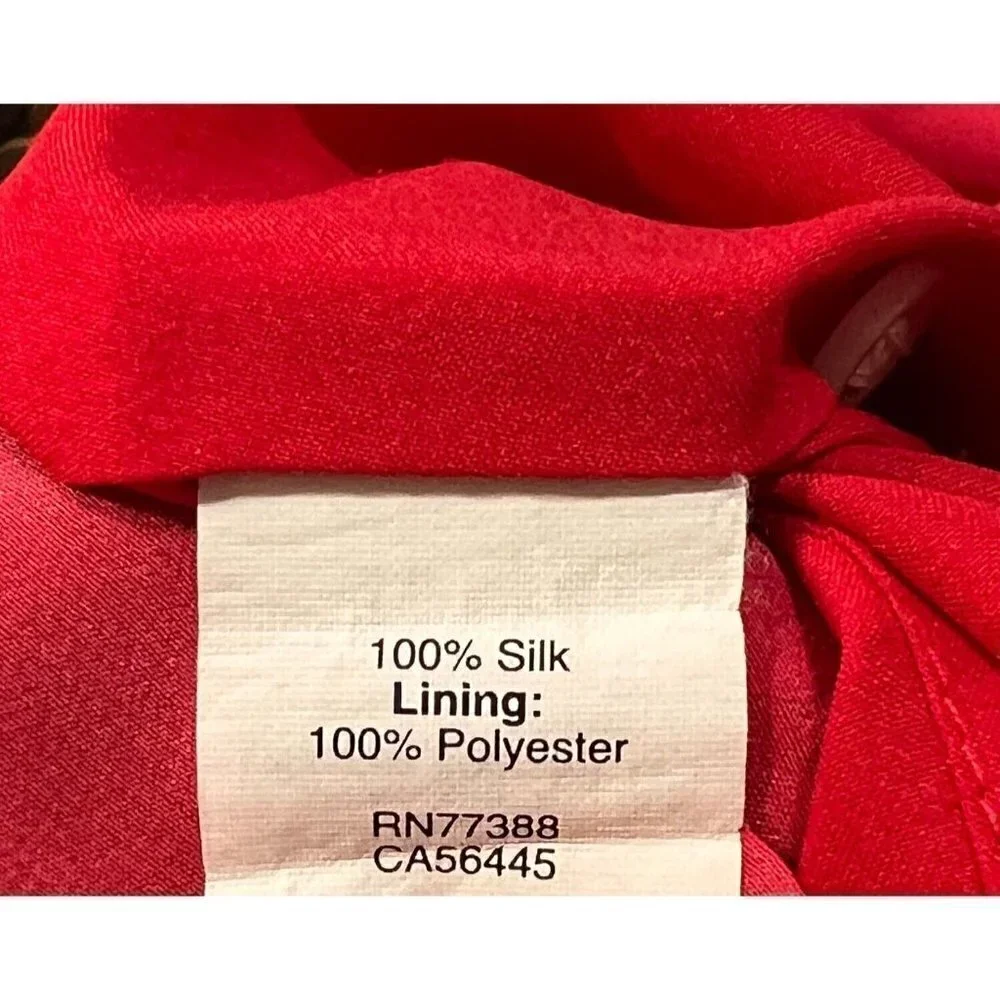 Madewell Sz 00 Red 100% SILK Shift Shirt Tank Dress Pockets xxs 2xs Sleeveless